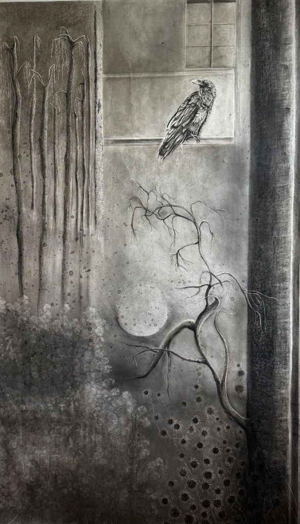 Enchanted Raven on Window